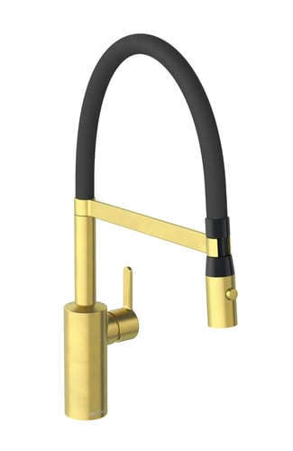 Damixa Silhouet Pro køkkenarmatur 223mm m/flex tud børstet messing - 1