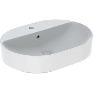 Geberit Variform håndvask 600x450x158mm t/bordpl hvid porcelæn KeraTect - 1