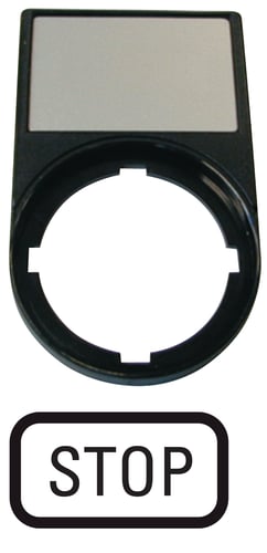 M22S-ST-X - Skilteholder 50mm høj sort - 1