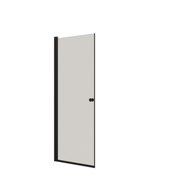 Dansani A91-03 brusedør 200 x 87-89 cm sort/klart glas - 1