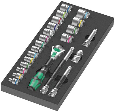 Wera 9721 Skumindsats 8000B Zyklop 3/8" sæt 1 23 dele - 1