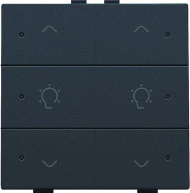 Dæmpertryk dobbelt m. LED anthracite NHC - 1