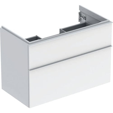 Geberit Icon vaskeskab 888 x 476 x 615 mm 2 skuffer hvid højkomprimeret trelags-spånplade lakeret blankpoleret - 1