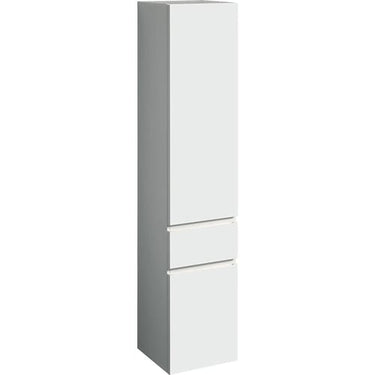 Geberit Renova Plan højskab 390 x 360 x 1800 mm 2 låger blankpoleret hvid højkomprimeret trelags-spånplade lakeret - 1