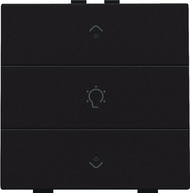 Dæmpertryk enkelt m.LED dark brown NHC - 1