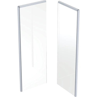 Ifö Showerama bagelement 1000 x 1000 x 2000 mm hvid/klar alu - 1