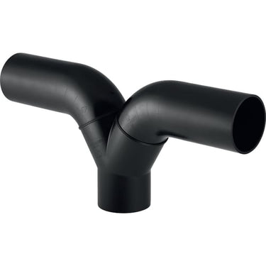 PEH buksegrenrør 90° Geberit 56/50 mm sort - 1