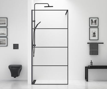 Gustavsberg Square Black brusevæg 100 cm matsort - 1