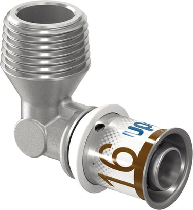 Uponor S-Press PLUS presvinkel 90° muffe/nippel 16 mm x 1/2" - 1