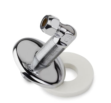 Roth tilgangsstykke vinkel 75 x 1/2" x 10 mm med roset - 1