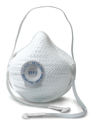 Moldex støvmaske 3105 01 FFP2 NR D-V AIR str. M/L 10 stk - 1