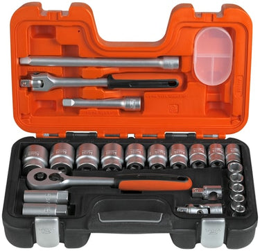 Bahco 1/2" topnøglesæt m/23 dele tommemål 3/8-1.1/4" - 1