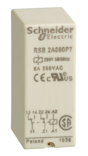 Stikbensrelæ 2C/O 8A 230VAC - 1