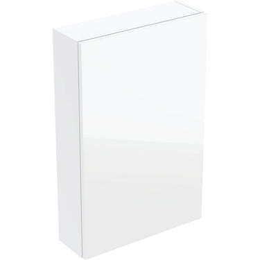 Geberit overskab rektangulært 1 låge 45 x 70 cm korpus hvid højglans/forside hvid glas blankt - 1