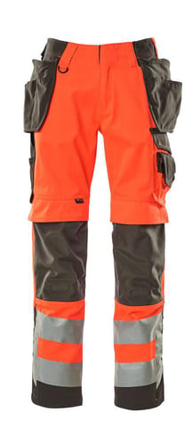 Mascot bukser 15531 hi-vis rød/antracit str 82C58 - 1
