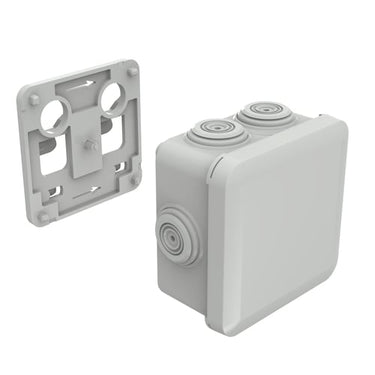 Plexo forgreningsdåse 80x80mm incl. beslag til kabelbakke - 1