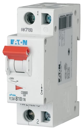 Automatsikring 10A 1P+N C 1,5M 6KA - 1