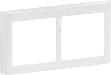 LK FUGA antibakteriel SOFT designramme 2 modul vandret hvid - 1
