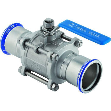 Geberit Mapress kuglehane/håndtag 42mm presmf rf syrefastast - 1
