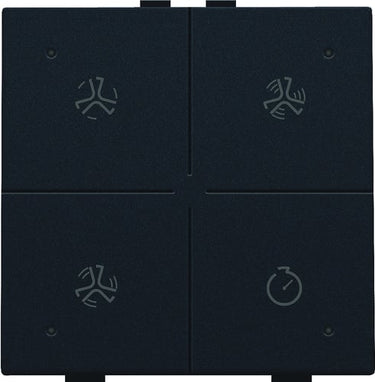 Ventilationstryk med LED black coated NHC - 1