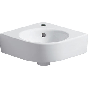 Geberit Renova Compact håndvask 450 x 395 x 155 mm hjørne hvid porcelæn KeraTect - 1
