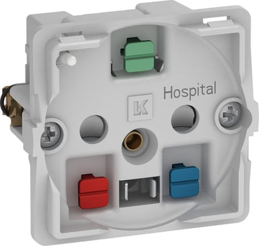 LK FUGA hospital stikkontakt 2-polet + DK jord med LED uden afdækning - 1