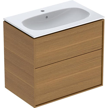 Ifö Sense Art sæt håndvask med underskab smal to skuffer 75 cm eg - 1