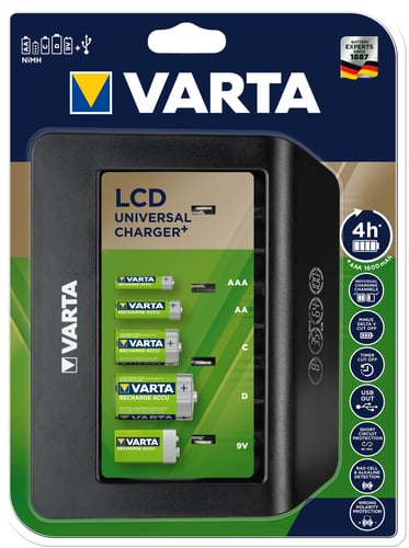 Varta batteri LCD Universal Lader 57688101401 - 1