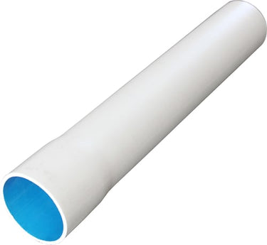 Plastrør stiv halogenfri 320N 40mm hvid med muffe i 4 meters længde - 1
