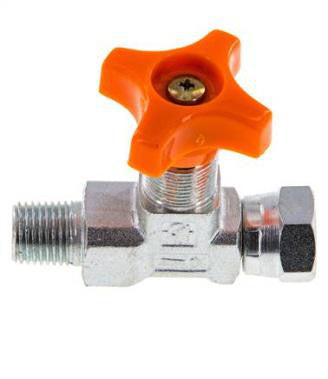 Manometerventil 1/4" oml. for manometer x R1/4" udv. - 1