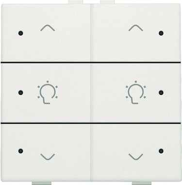 Dæmpertryk dobbelt m. LED white NHC - 1