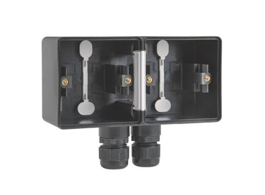 Underlag 2-modul 2x M20 IP55 sort - 1