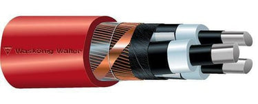 Mellemspændingskabel PEX-S-AL 3X95/25 rød 12KV - 1