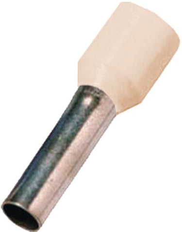 Isoleret terminalrør elfenben 16mm² L=18mm - 1