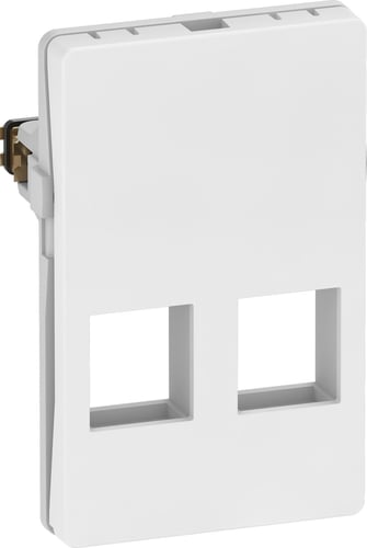 LK FUGA Dataudtag for 2x Keystone RJ45 (small) 1,5 modul hvid - 1
