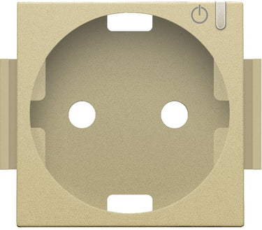 Afdækning til Smart Stikkontakt med sidejord gold coated - 1