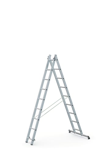Zarges 2-delt kombistige 2x9 trin 4,0 m - 1