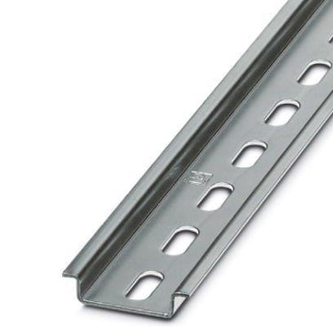DIN-skinne NS35/7,5 med huller 5,2*18 mm forzinket L=2m - 1