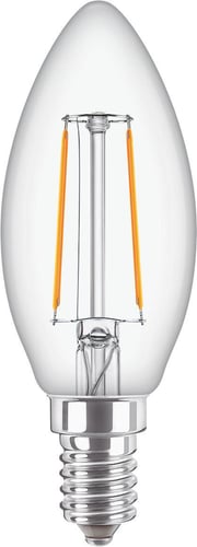 Philips CorePro LED Kerte 2W (25W) E14 B35 827 Klar Glas - 1