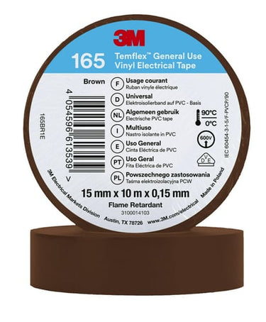 Temflex el vinyltape 165 brun 15 mm x 10 m - 1
