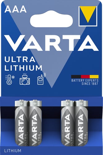 Varta batteri Ultra Lithium AAA 4-pak - 1