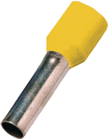 Isoleret terminalrør gul 6mm² L=18mm - 1
