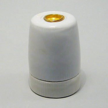 Fatning E27 porcelæn M10 glat - 1