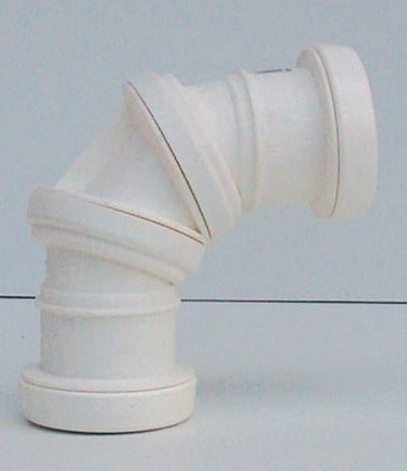 Bøjning drejelig hvid 32 mm 2 muffer - 1