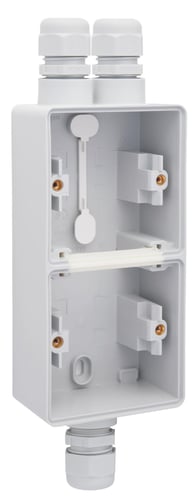 Underlag 2-modul 3x M20 IP55 grå - 1
