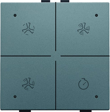 Ventilationstryk med LED steel grey coated NHC - 1