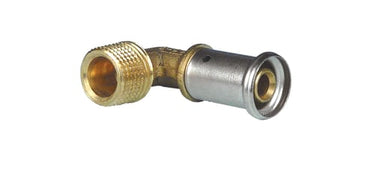 Henco pres vinkel 90° PVDF pres/udvendig gevind 16 mm x 1/2" - 1
