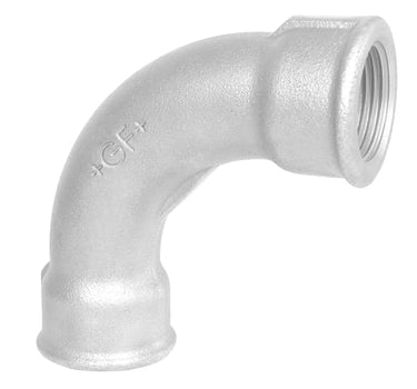 Bøjning 90° galvaniseret lang muffe/muffe 1 1/4 - 1