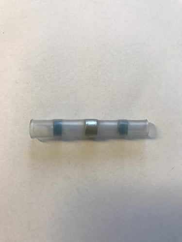 Loddemuffe med smeltbar tin ring og lim blå 1,5-2,5 mm2 - 1