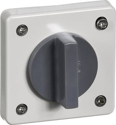 Drejeafbryder IP44-55 indsats afbryder krydsning lysegrå - 1